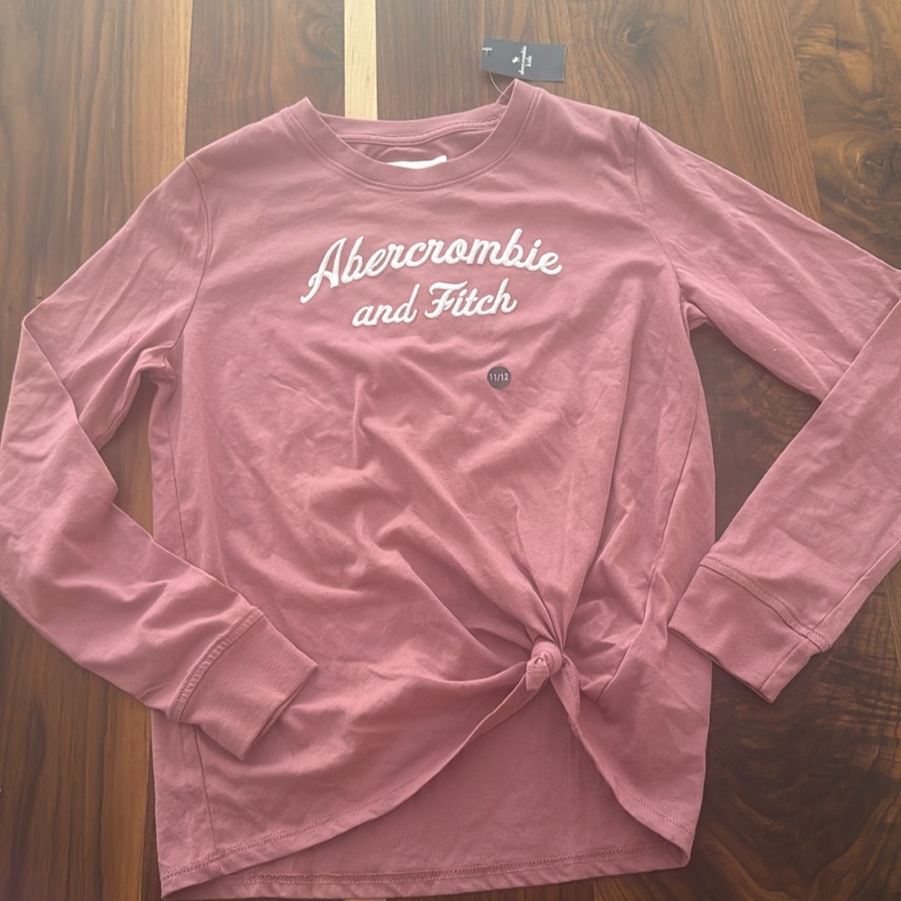Abercrombie kids girls front knot tee